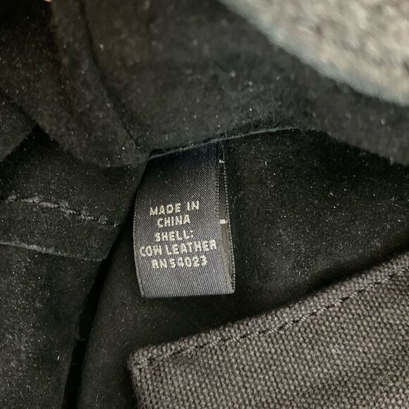 Ed Hardy Vintage Black Cow Leather Canvas Fringe Studded Clutch Wristlet - Picture 13 of 17